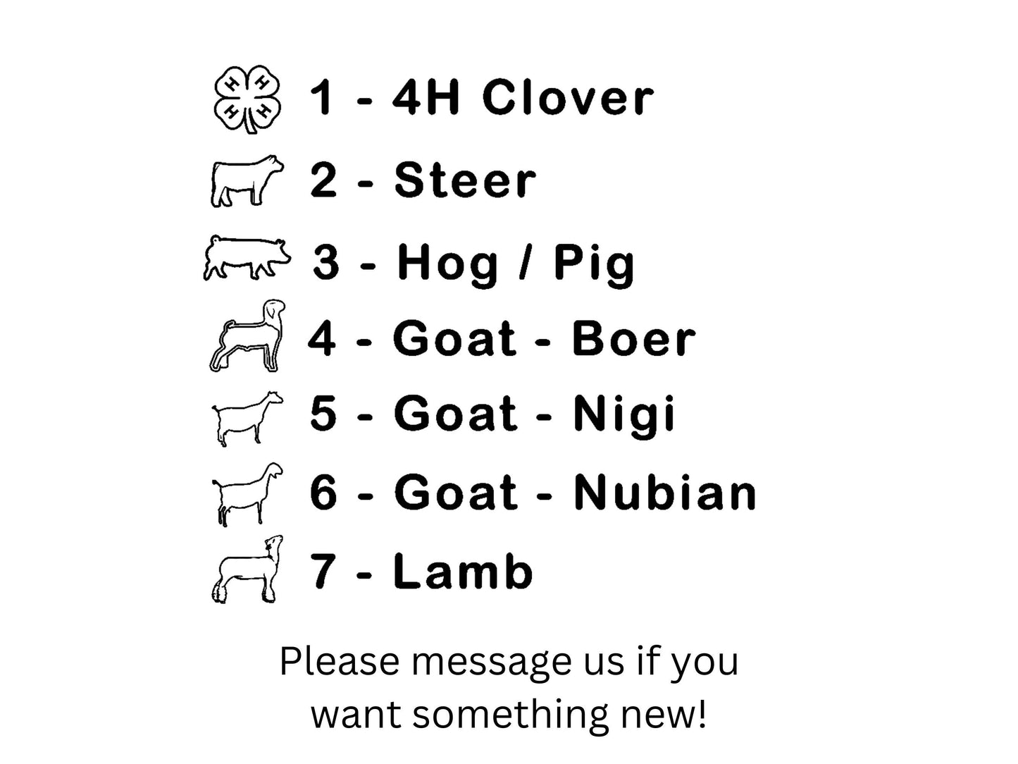 Keychain - Graduation gift for class of 2025 2026 2027 high school or college with 4h or farm animals like pig steer goat