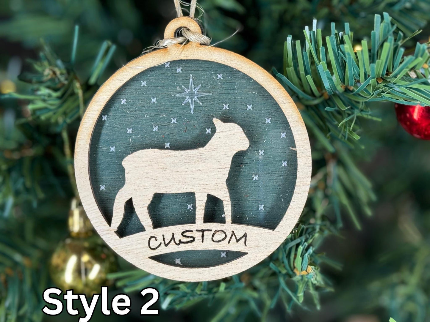 Lamb Ornaments for Christmas, Thank you gift idea, Buyer Gift, or 4H Club, livestock, animal, farm, rustic, wooden sheep
