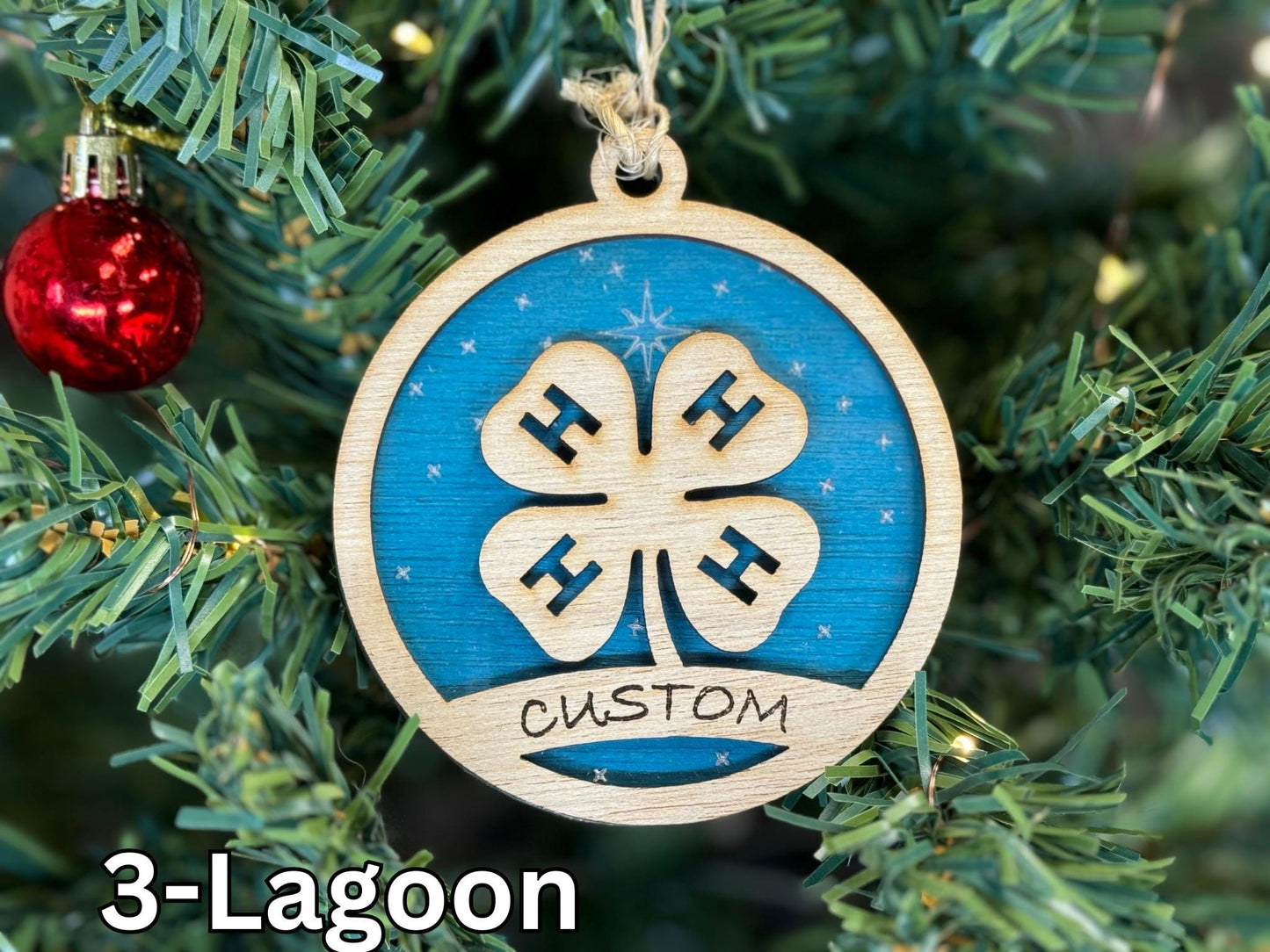 4-H Ornaments for Christmas, Thank you gift, Buyers Gift idea or 4H Club, livestock, animal, farm, rustic, wooden