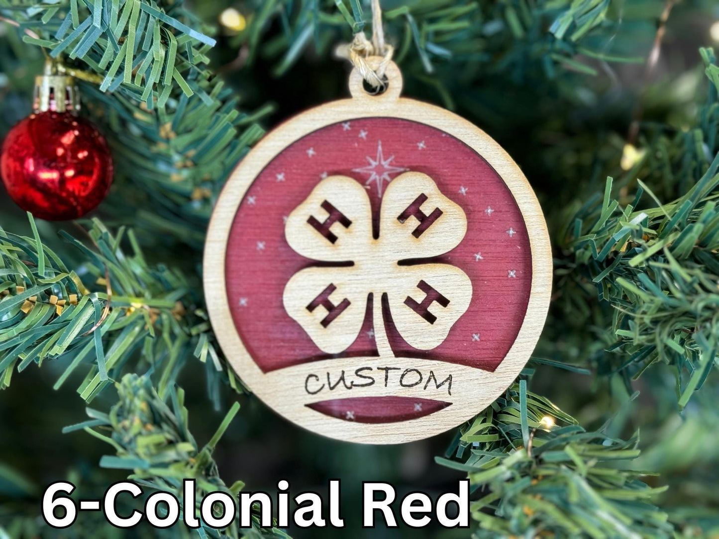 4-H Ornaments for Christmas, Thank you gift, Buyers Gift idea or 4H Club, livestock, animal, farm, rustic, wooden