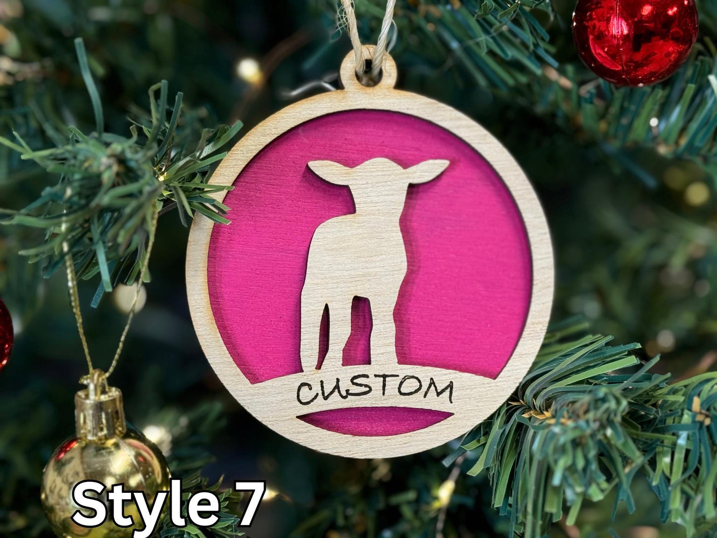 Lamb Ornaments for Christmas, livestock, animal, farm, rustic, wooden, gift idea, award, buyer gift thank you gift