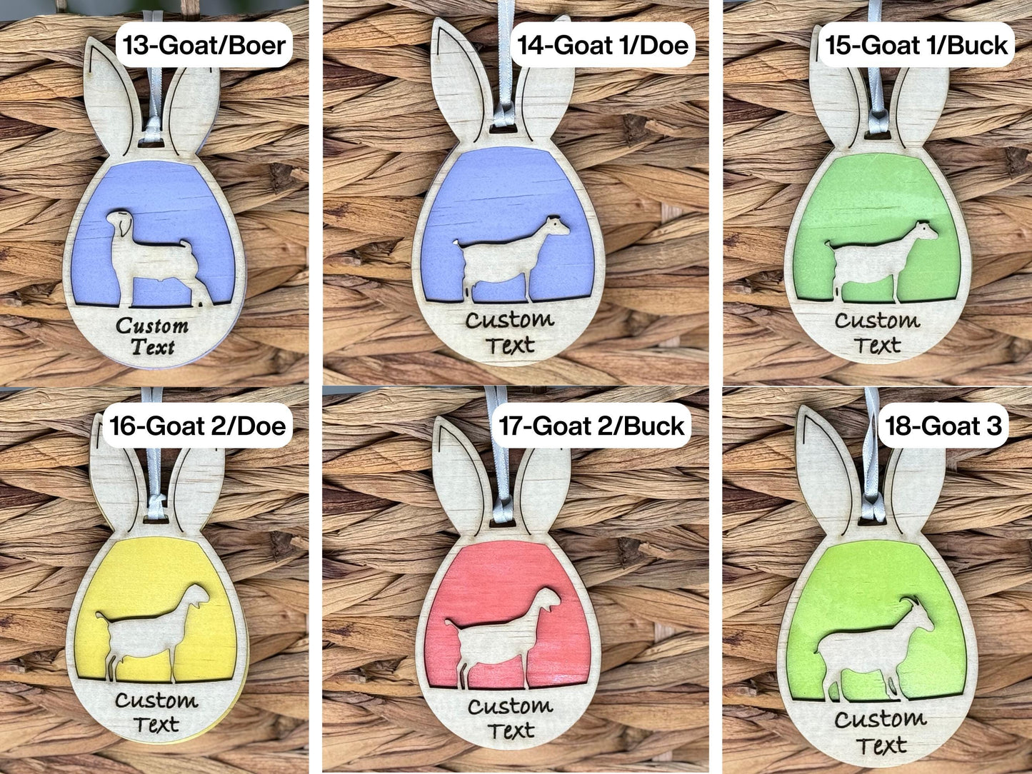 Farm Easter Egg basket tags for easter baskets or thank you baskets or for buyer gifts. all livestock animals and market animals available