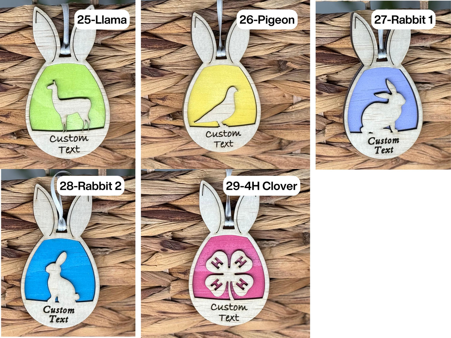Farm Easter Egg basket tags for easter baskets or thank you baskets or for buyer gifts. all livestock animals and market animals available