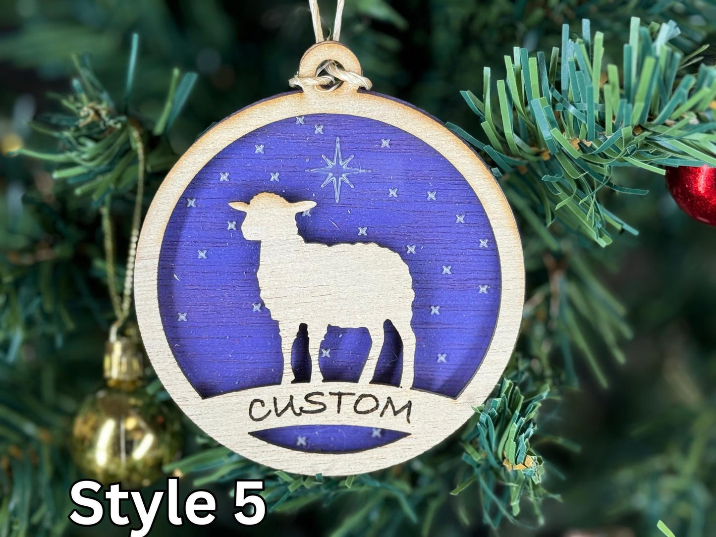 Lamb Ornaments for Christmas, Thank you gift idea, Buyer Gift, or 4H Club, livestock, animal, farm, rustic, wooden sheep
