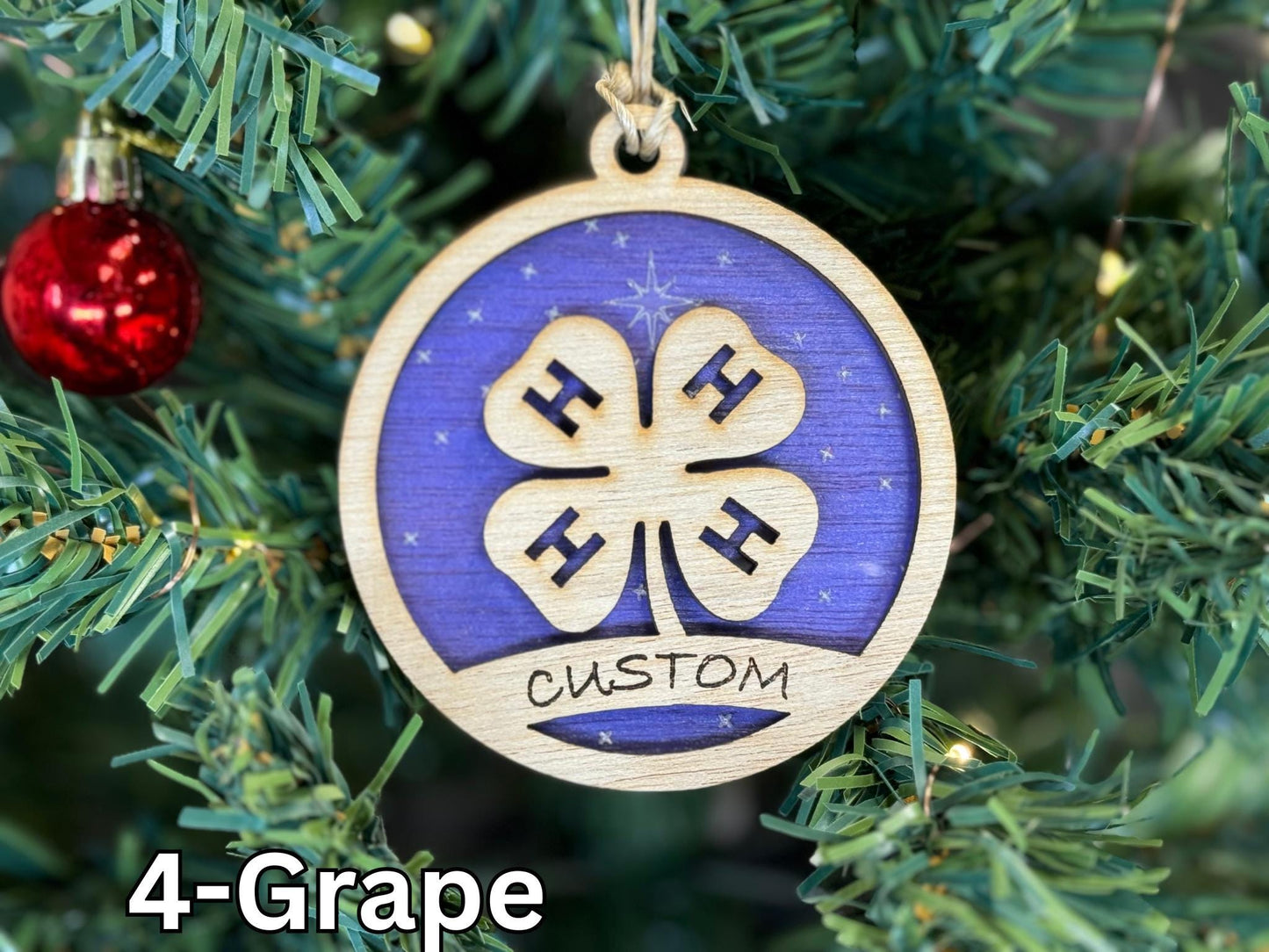 4-H Ornaments for Christmas, Thank you gift, Buyers Gift idea or 4H Club, livestock, animal, farm, rustic, wooden
