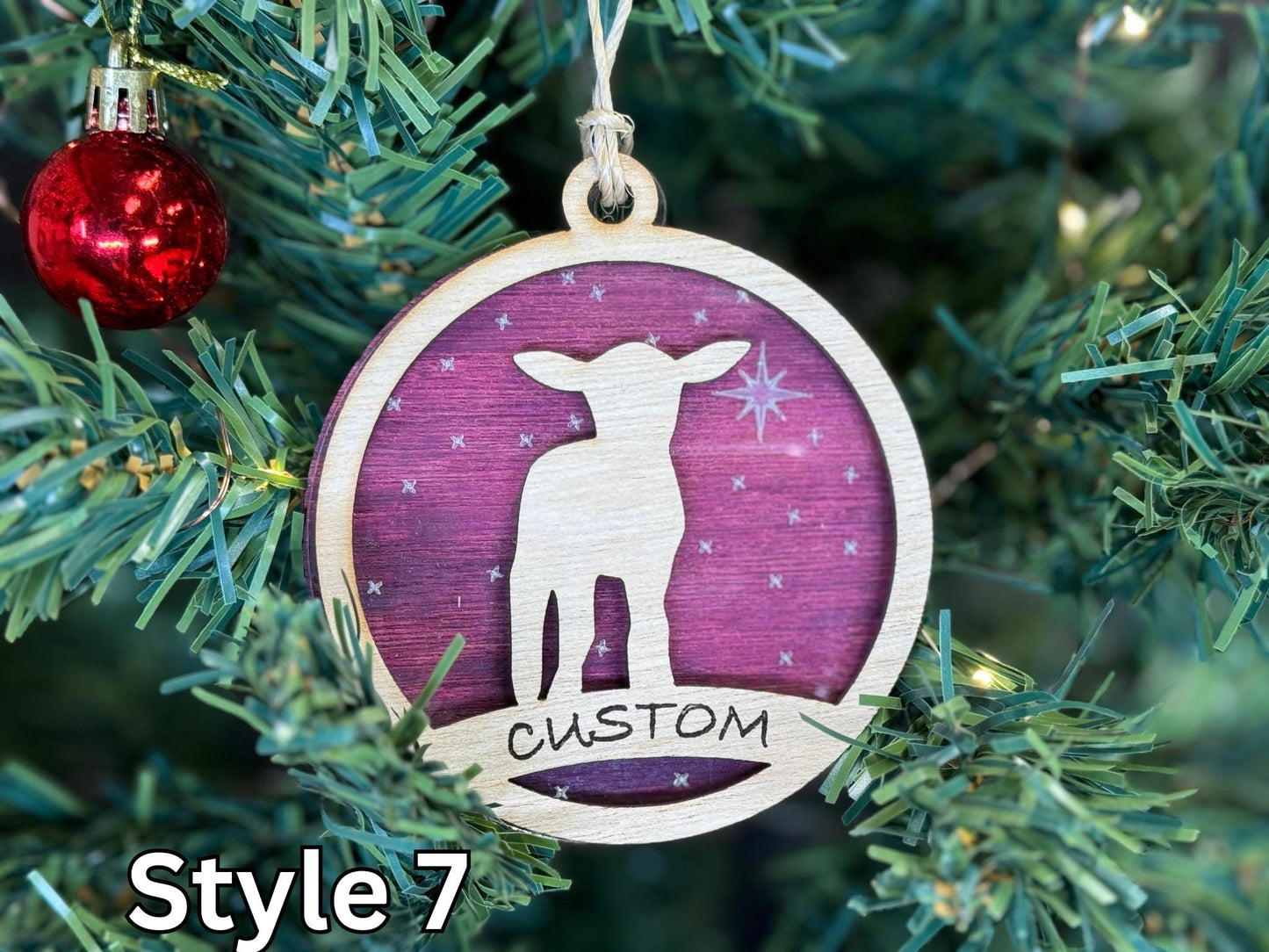 Lamb Ornaments for Christmas, Thank you gift idea, Buyer Gift, or 4H Club, livestock, animal, farm, rustic, wooden sheep
