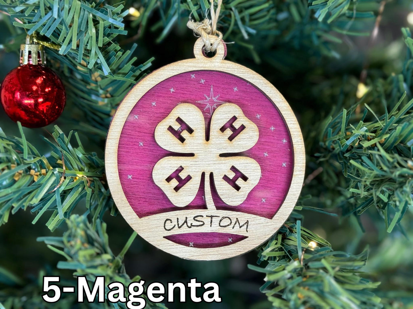 4-H Ornaments for Christmas, Thank you gift, Buyers Gift idea or 4H Club, livestock, animal, farm, rustic, wooden