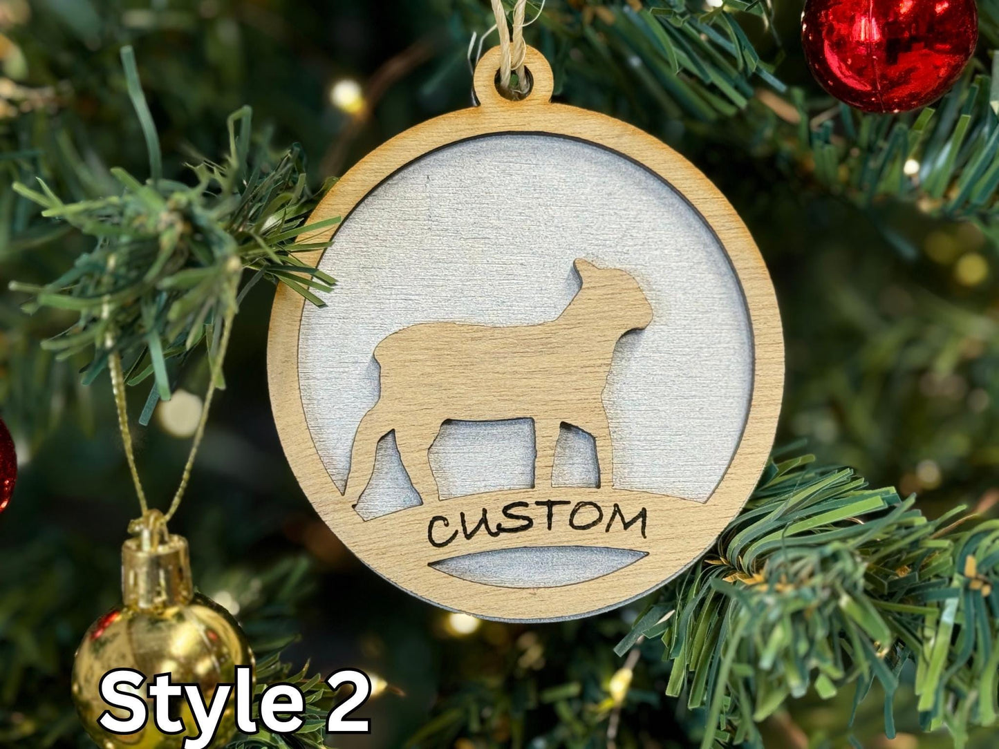 Lamb Ornaments for Christmas, livestock, animal, farm, rustic, wooden, gift idea, award, buyer gift thank you gift