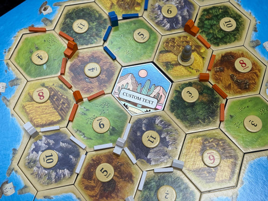 Custom Catan Desert Hex – Stainless Steel Replacement Piece for Settlers of Catan | Personalized Game Gift for Weddings or Housewarming
